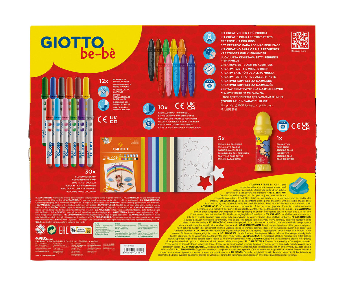 Zestaw kreatywny do prac plastycznych GIOTTO be-bè Little Creations 58 szt.
