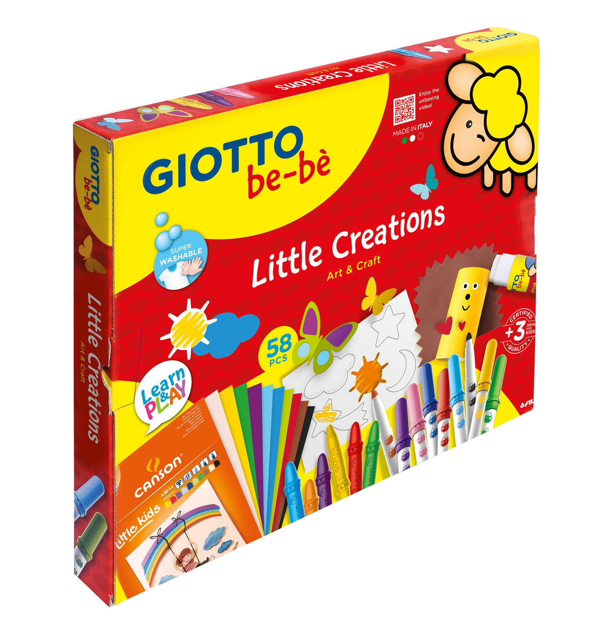 Zestaw kreatywny do prac plastycznych GIOTTO be-bè Little Creations 58 szt.