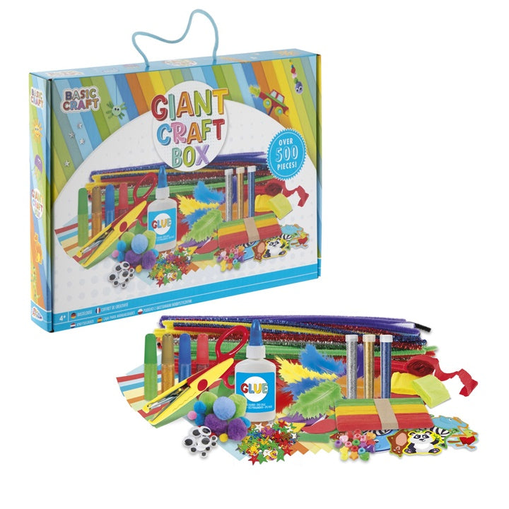 Zestaw kreatywny Giant Craft Box 500 elementów niebieski | Artmie