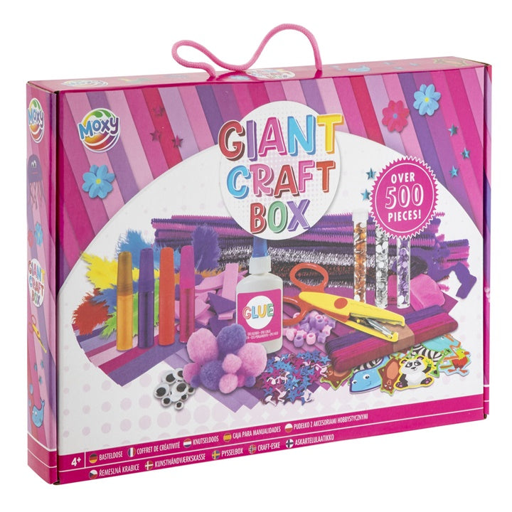 Zestaw kreatywny Giant Craft Box 500 szt. różowy | Artmie