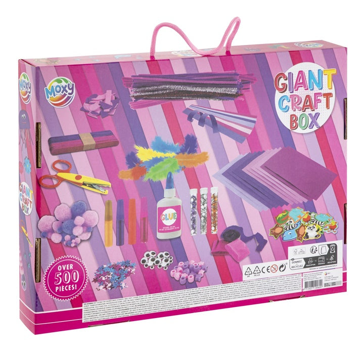 Zestaw kreatywny Giant Craft Box 500 szt. różowy | Artmie