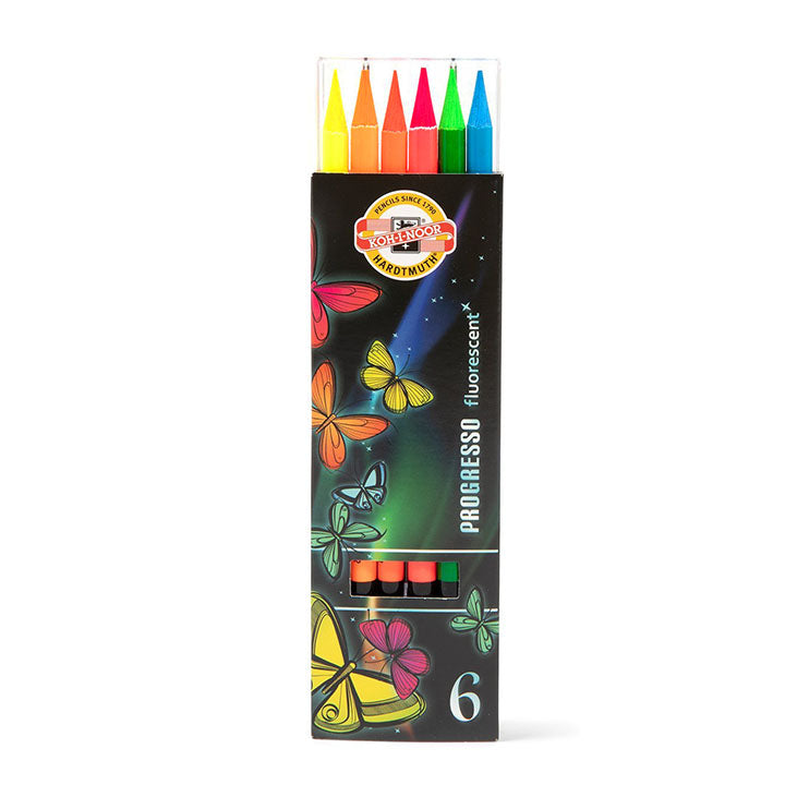 Zestaw kredek fluorescencyjnych PROGRESSO KOH-I-NOOR - 6 szt | Artmie