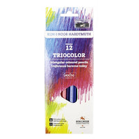 Zestaw kredek trójkątnych z temperówkąTriocolor 12 szt | Artmie