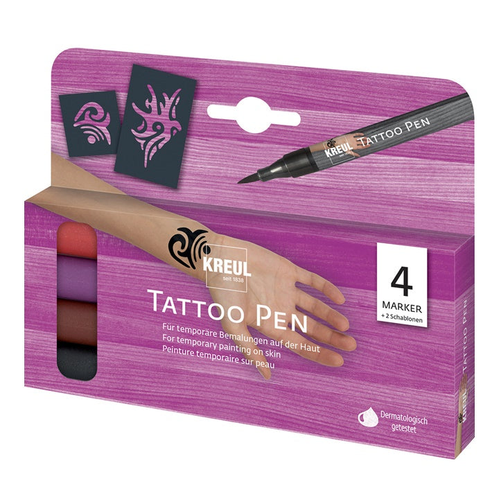 Zestaw markerów do ciała TATTOO PEN / 4szt | Artmie