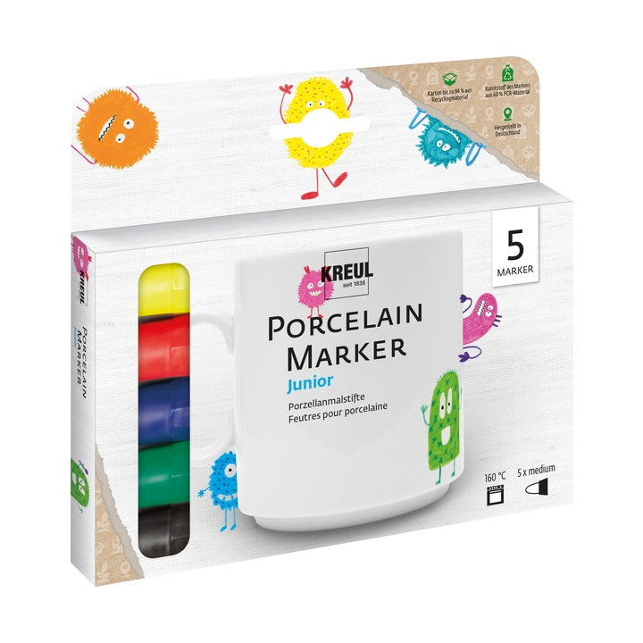 Zestaw markerów do porcelany 5 szt. | Artmie