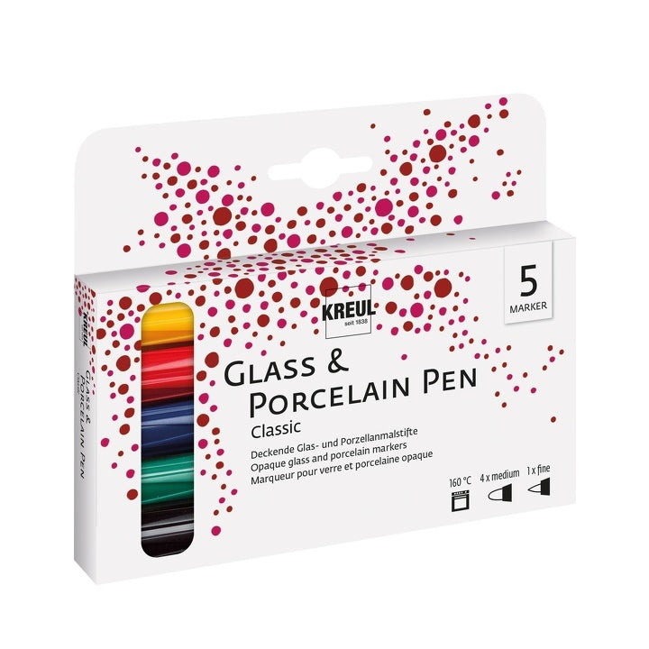 Zestaw markerów do porcelany Hobby Line Brillant / 5szt | Artmie