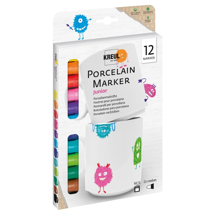 Zestaw markerów porcelanowych 12 szt. | Artmie