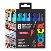 Zestaw markerów Posca PC-5M OCEAN, 1,8 – 2,5 mm – 8 szt.