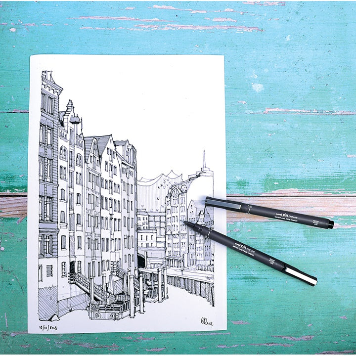 Zestaw markerów UNI PIN fineliner Elegant Tones 5 szt. | Artmie