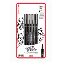 Zestaw markerów UNI PIN fineliner Love Lettering 5 szt. | Artmie