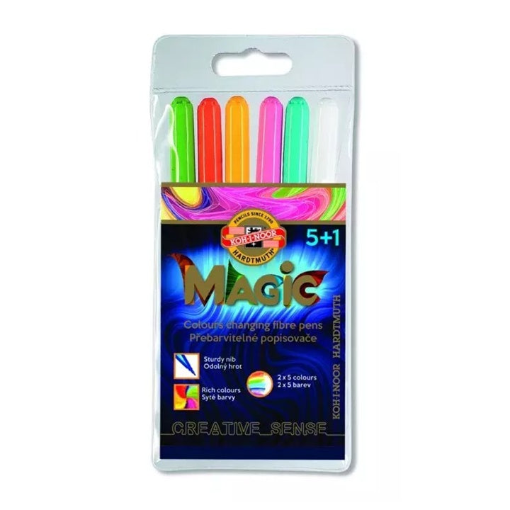 Zestaw markerów zmieniających kolor Magic 5+1 | Artmie