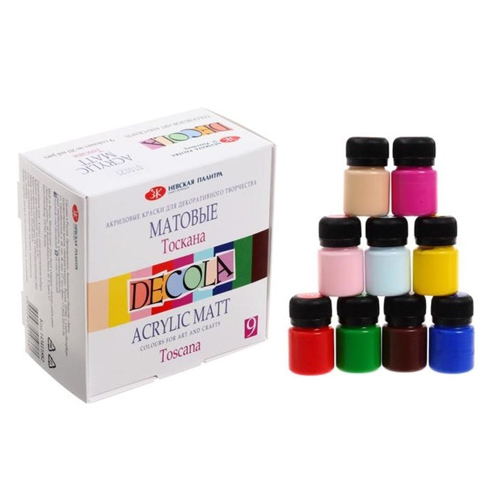 Zestaw matowych farb akrylowych Decola 9x20 ml | różne zestawy | Artmie