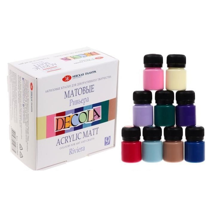 Zestaw matowych farb akrylowych Decola 9x20 ml | różne zestawy | Artmie