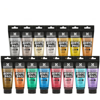 Zestaw metalicznych farb akrylowych ACRYL PRO Kompozit 15x75 ml | Artmie