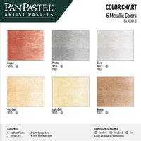 Zestaw metalicznych pasteli PanPastel - złoty (6 elementów) | Artmie
