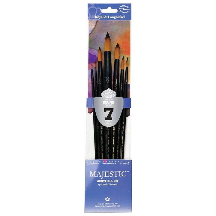 Zestaw okrągłych szczoteczek Royal and Langnickel Majestic | Artmie