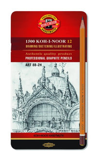 Zestaw ołówków ART 8B-2H KOH-I-NOOR / 12 szt | Artmie