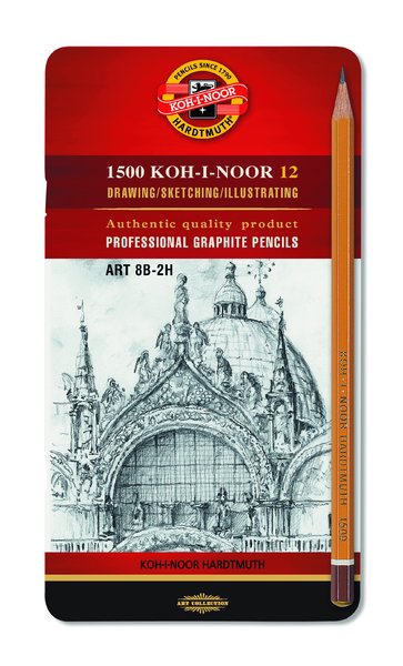 Zestaw ołówków ART 8B-2H KOH-I-NOOR / 12 szt | Artmie