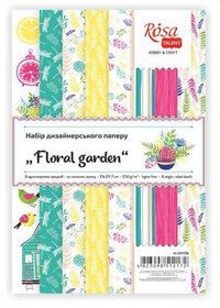 Zestaw papierów do scrapbookingu Floral garden 21 x 29.7 cm | Artmie