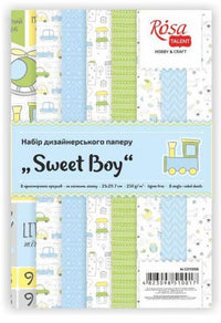Zestaw papierów do scrapbookingu Sweet Boy 21 x 29.7 cm | Artmie