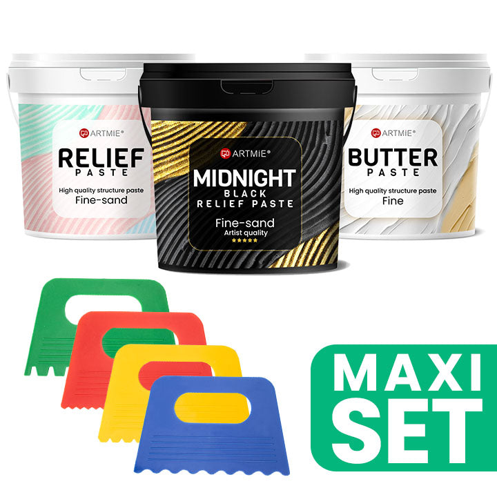 Zestaw past strukturalnych i szpatułek ARTMIE | Artmie