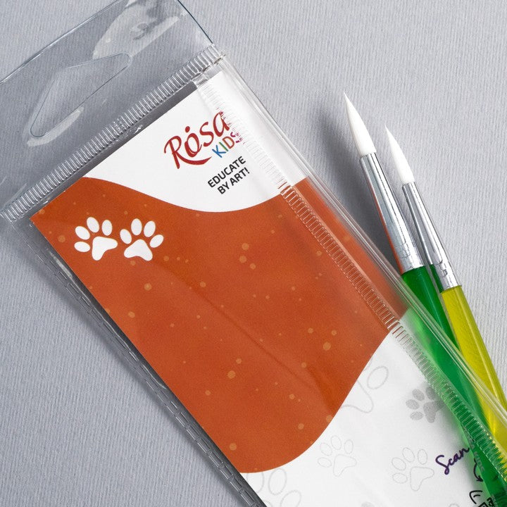 Zestaw pędzli ROSA Kids 2 szt. syntetyczne | okrągłe nr 6, 8 — zdjęcie 4