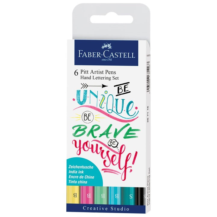 Zestaw pisaków artystycznych PITT Hand Lettering Unique | 6 szt. | Artmie