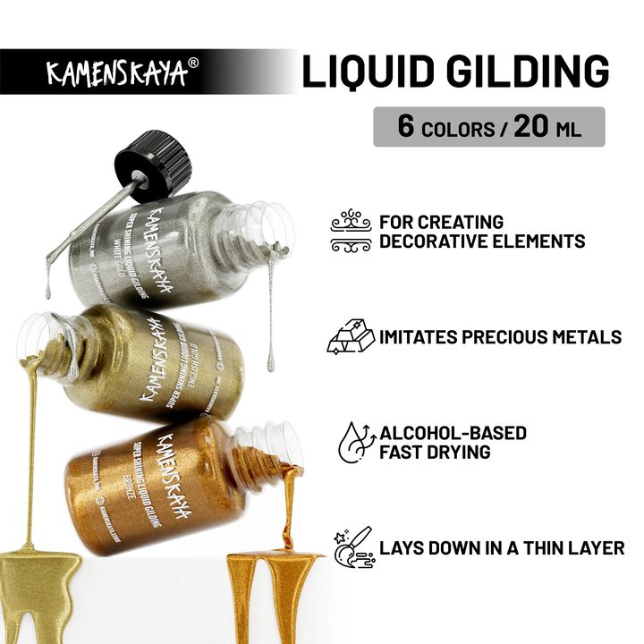 Zestaw płynnych metali KAMENSKAYA 6x20 ml | Artmie