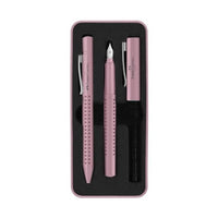 Zestaw prezentowy GRIP 2011 Faber-Castell Pióro wieczne i długopis w pudrowo-różowym kolorze | Artmie