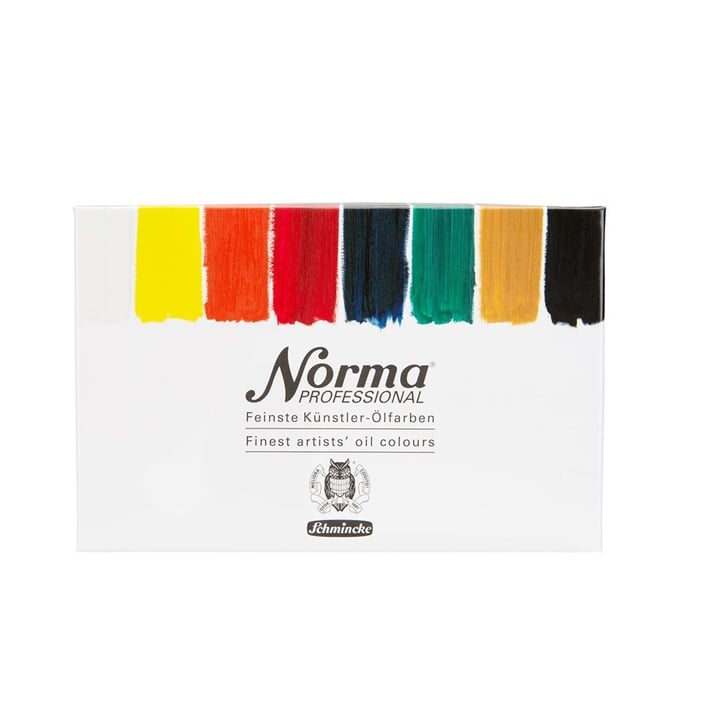 Zestaw profesjonalnych farb olejnych w tubkach Schmincke Norma Professional 8 x 20 ml | Artmie