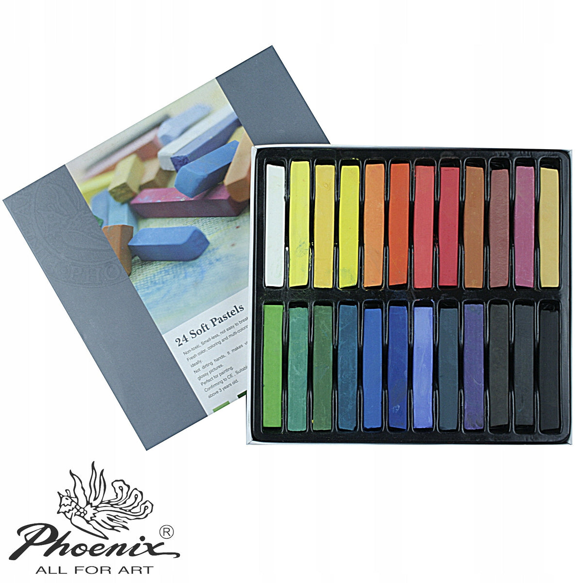 Zestaw suchych pasteli Phoenix 24 szt.
