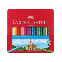 Zestaw sześciokątnych kredek ołówkowych Faber-Castell / 24 kolory | Artmie