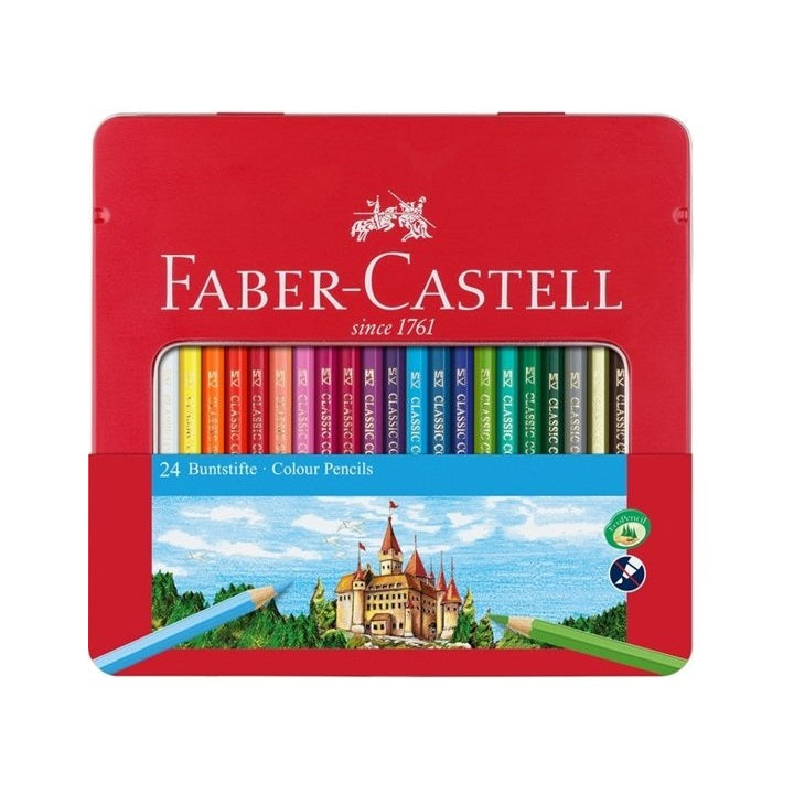 Zestaw sześciokątnych kredek ołówkowych Faber-Castell / 24 kolory | Artmie