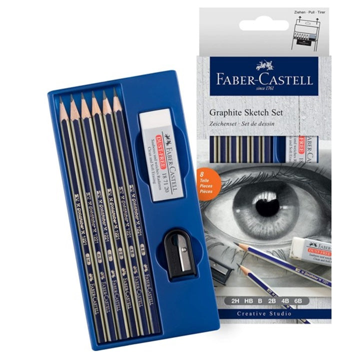 Zestaw szkicowy Faber - Castell 8-częściowy | Artmie