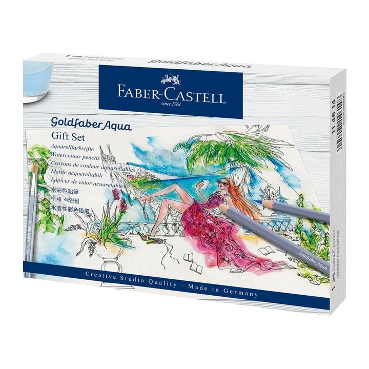 Zestaw upominkowy ołówków akwarelowych Faber-Castell Goldfaber Aqua | Artmie