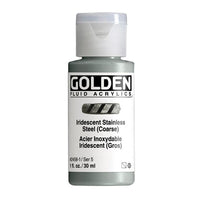 Farba akrylowa GOLDEN Fluid Iridescent 118 ml – 2458 stalowa