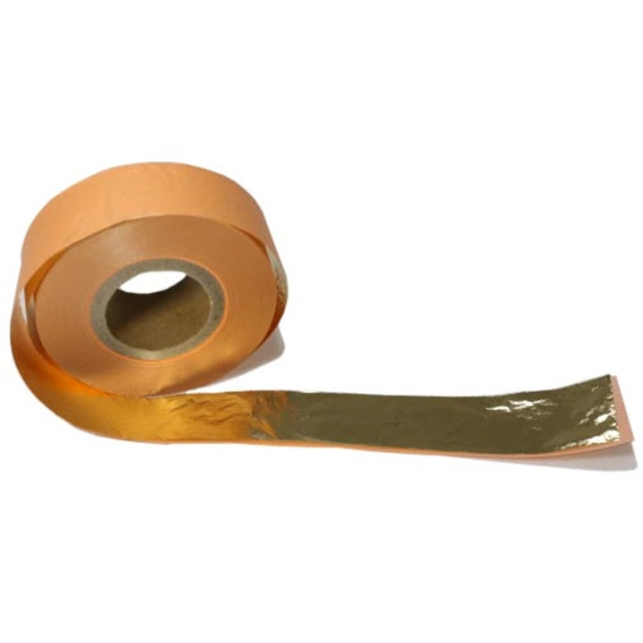 Złote metalowe plastry w rolce 2,5 cm x 50 m | Artmie