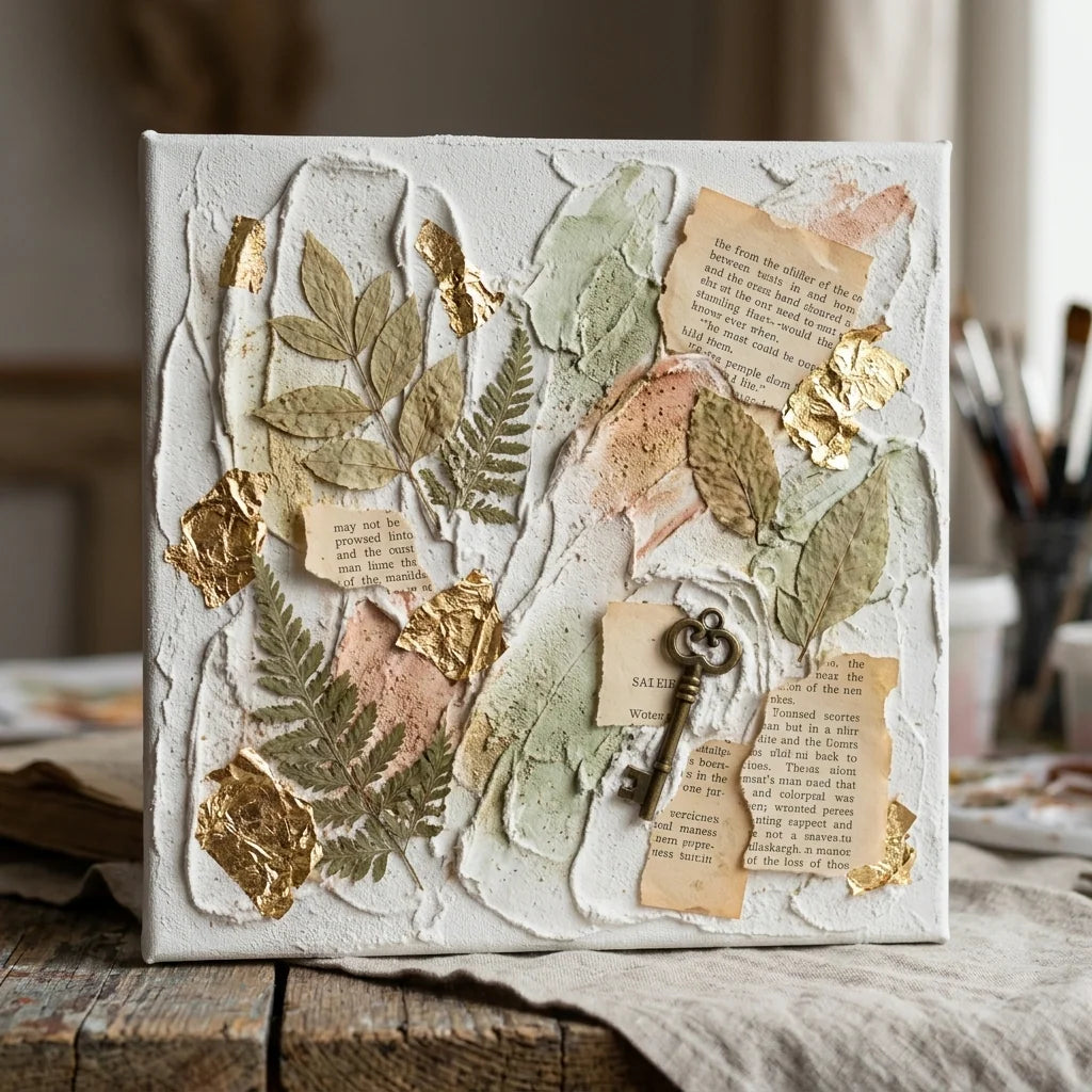 Mixed media collage z pasty 3D ARTMIE