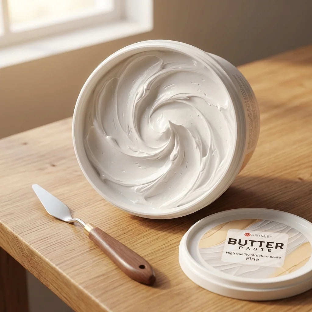 Otwarte opakowanie ARTMIE Butter Paste — widoczna struktura pasty wewnątrz