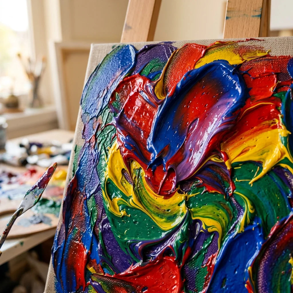 Grube tekstury impasto akrylem El Greco