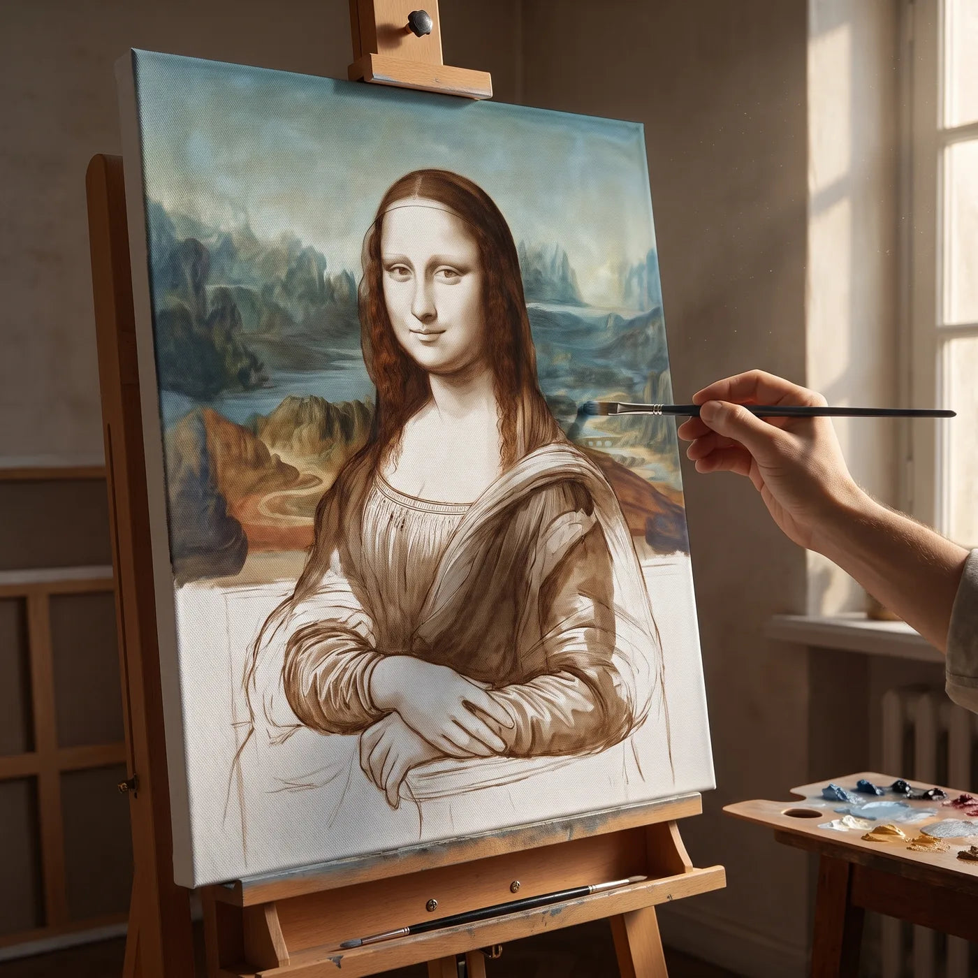 Farba olejna na lnianym podobraziu malarskim MUSEAL