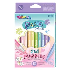 Dwustronne markery pastelowe Colorino, 10 szt.