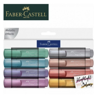 Zestaw zakreślaczy metalicznych Faber-Castell 8 szt