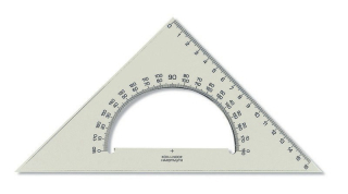 Ekierka z kątomierzem 45/177