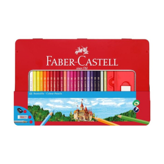 Zestaw sześciokątnych kredek ołówkowych Faber-Castell / 48 kolorów