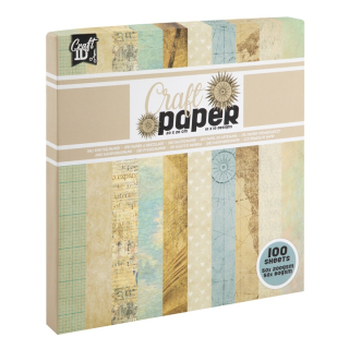 Papier do scrapbookingu 20 x 20 cm | odcienie beżu