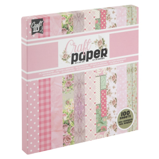 Papier do scrapbookingu 20 x 20 cm | odcienie różu