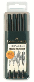 Cienkopisy profesjonalne Pitt artist pen / 4 szt