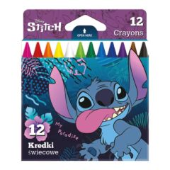 Okrągłe kredki woskowe Disney Stitch, 12 sztuk