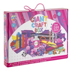 Zestaw kreatywny Giant Craft Box 500 szt. różowy